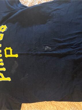 Genuine Merchandise Black Short-Sleeve Tee with Yellow Graphic